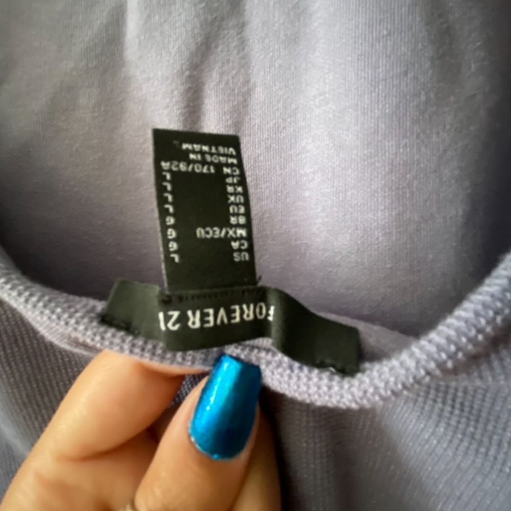Forever 21 blue grey body con tie up dress.